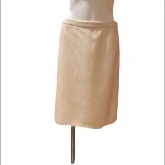 Banana Republic textured ivory wool blend skirt 6